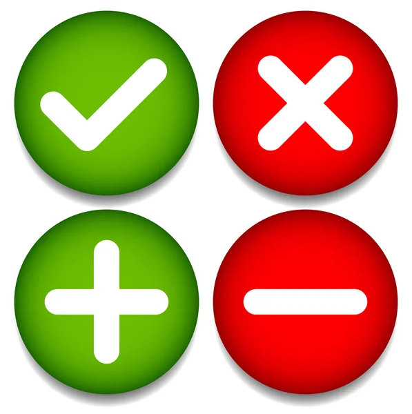Conjunto de iconos con marca de verificación — Vector de stock