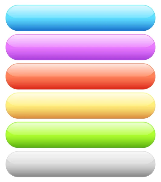 Ensemble de boutons ronds colorés et vides — Image vectorielle