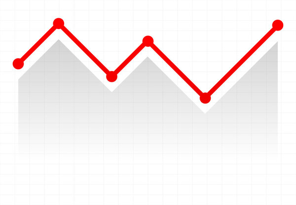 Line business graph element.