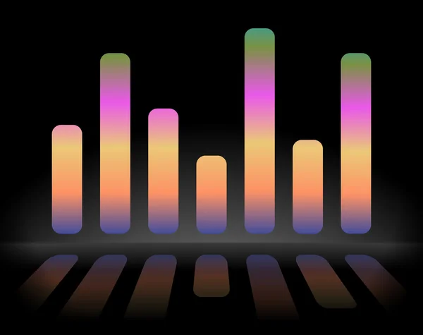 EQ, equalizzatore grafico — Vettoriale Stock