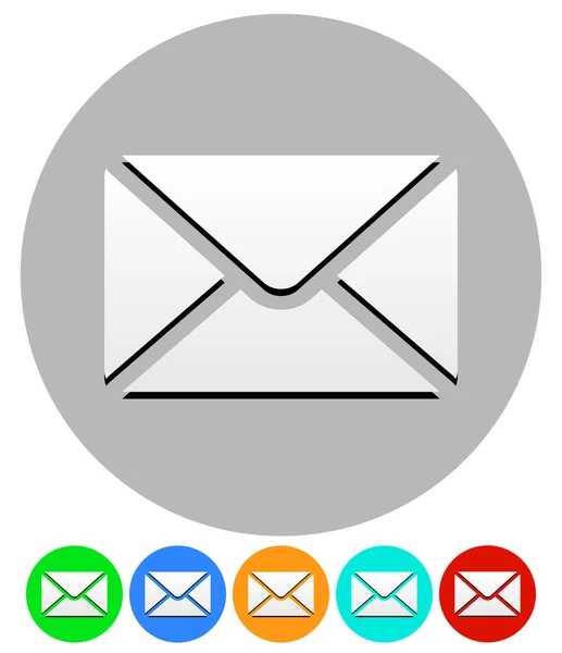 Symbole d'enveloppe. Ensemble d'icônes email — Image vectorielle