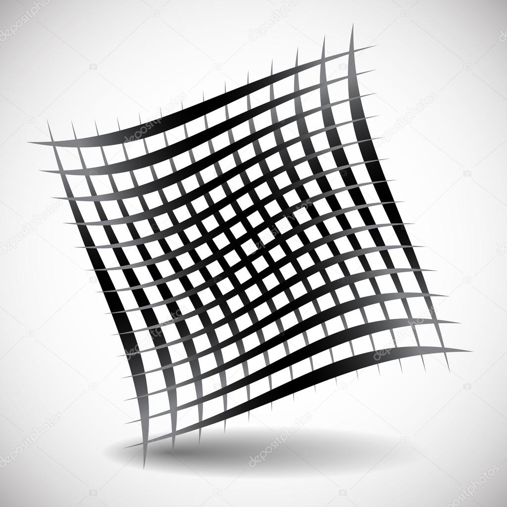 Abstract wavy grid
