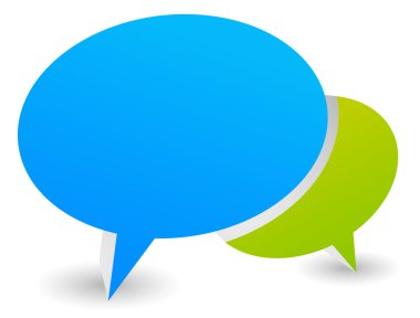 üst üste gelen konuşma ya da konuşma kabarcıklar