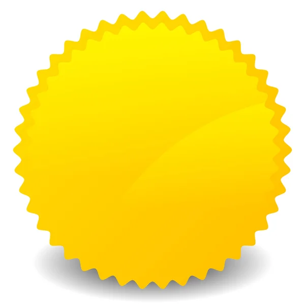 黄色のバクダン マークの図形 — ストックベクタ