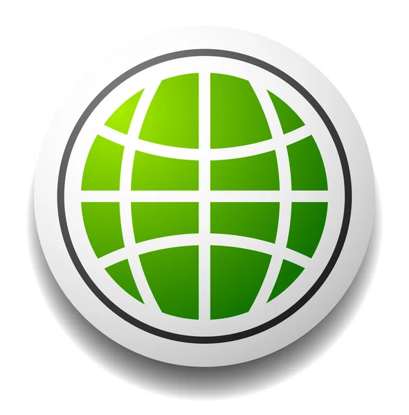 绿色地球图标 — 图库矢量图片