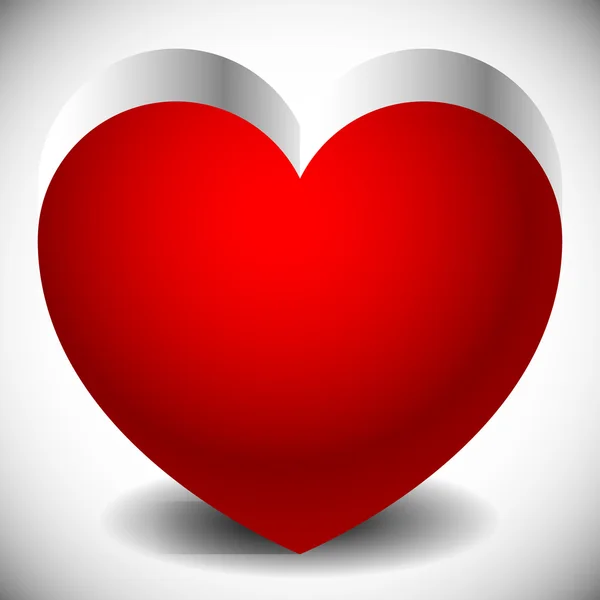 3d forme de coeur isolé — Image vectorielle
