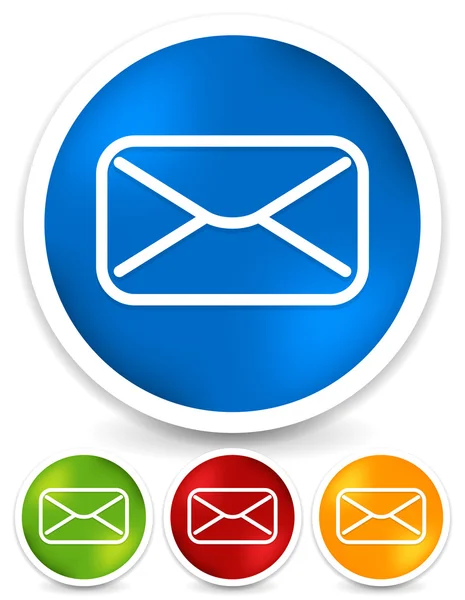 Icone con email, busta — Vettoriale Stock