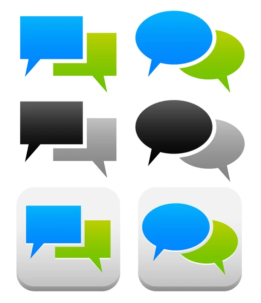 Speech, talk bubble symbols — Stock Vector