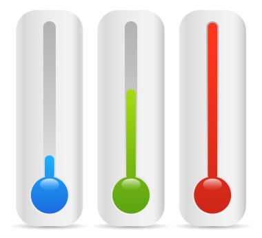 Yükselen termometre, thermograph kümesi.