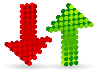 Yukarı ve aşağı okları noktalı