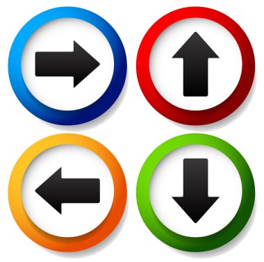 Renkli ok Icons set
