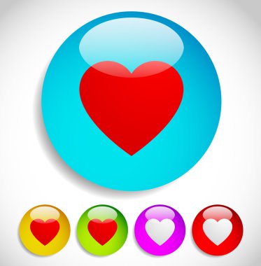 kalpleri ile renkli simgeler