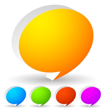 renkli konuşma balonları