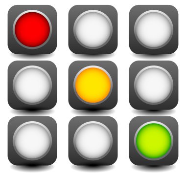 kontrol ışıkları, semaforlar simgeler