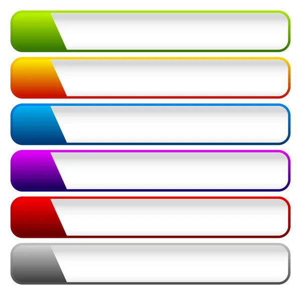 Botones horizontales con espacio en blanco — Archivo Imágenes Vectoriales