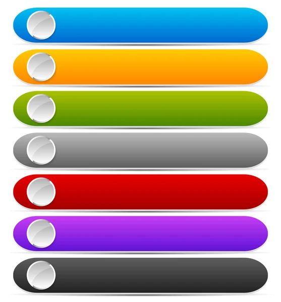 Botão colorido ou conjunto de banners —  Vetores de Stock