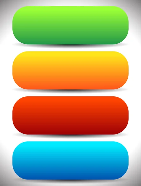 Kleurrijke langwerpige ontwerpelementen — Stockvector