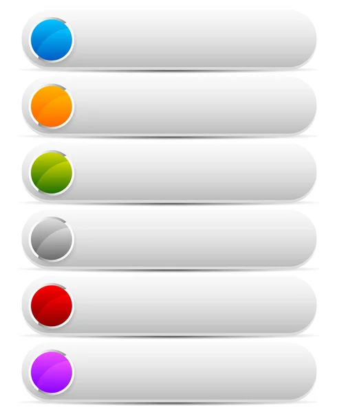 Set of bright, colorful buttons — Stock Vector