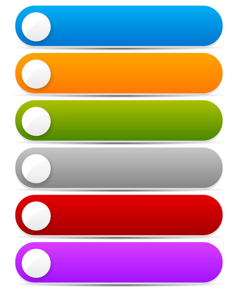 Set of bright, colorful buttons