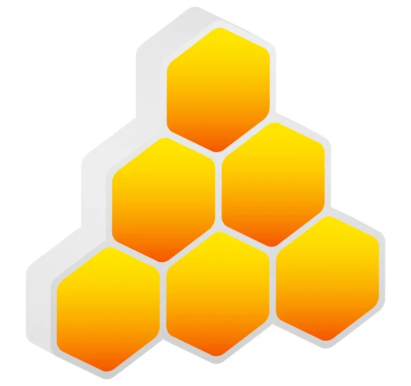 Amidon hexagonal, élément ruche — Image vectorielle