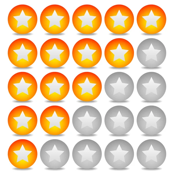 Піктограми системи рейтингу зірок — стоковий вектор