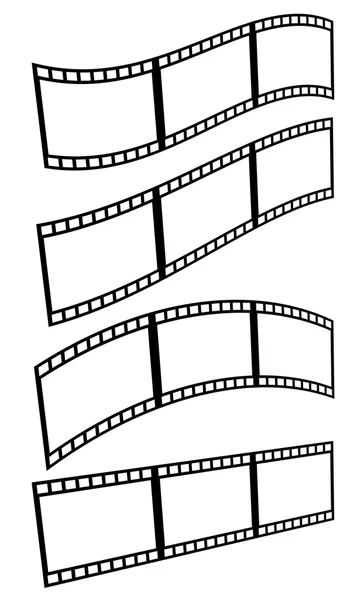 Bandes de film, icônes de cadres de film — Image vectorielle