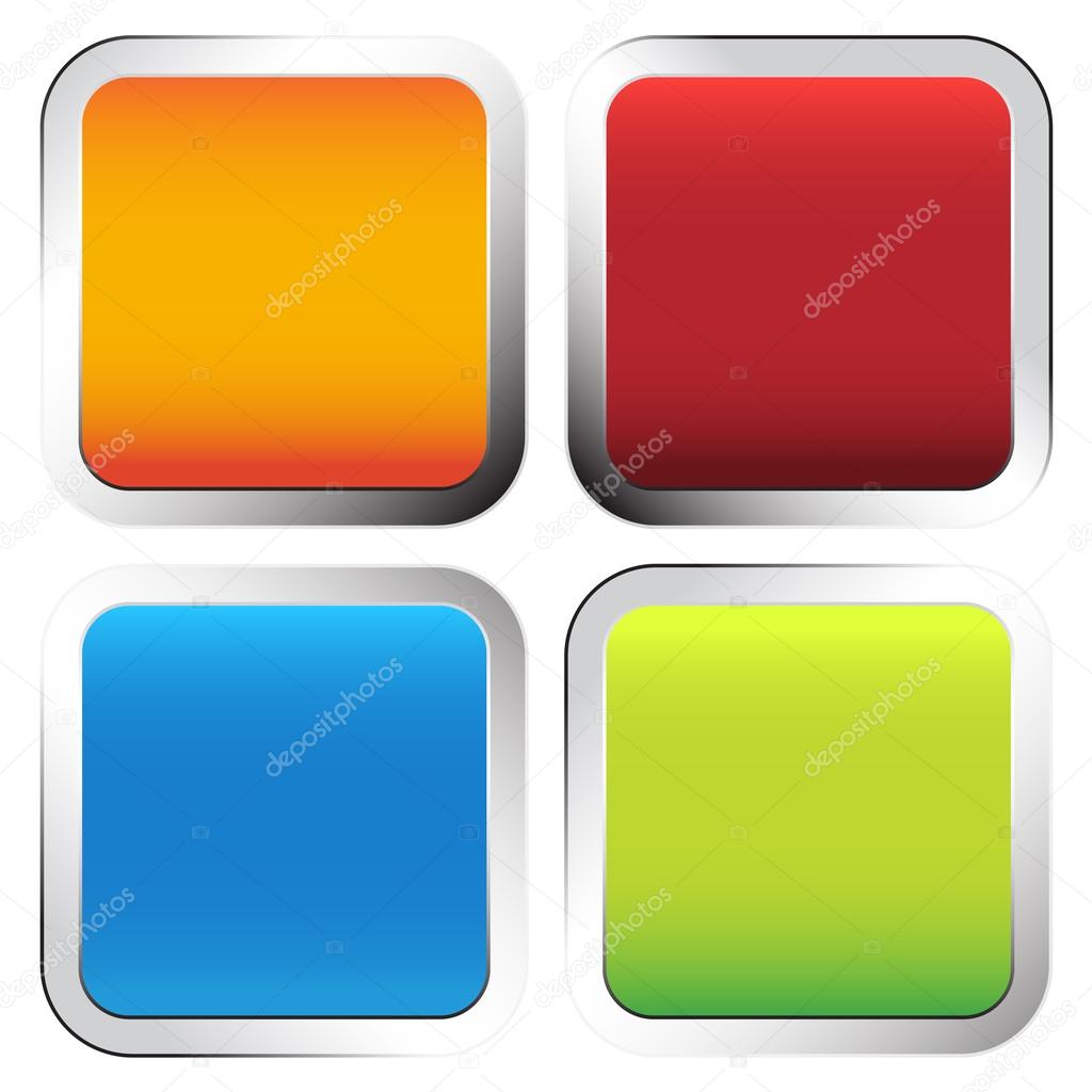 Colorful squares icons set