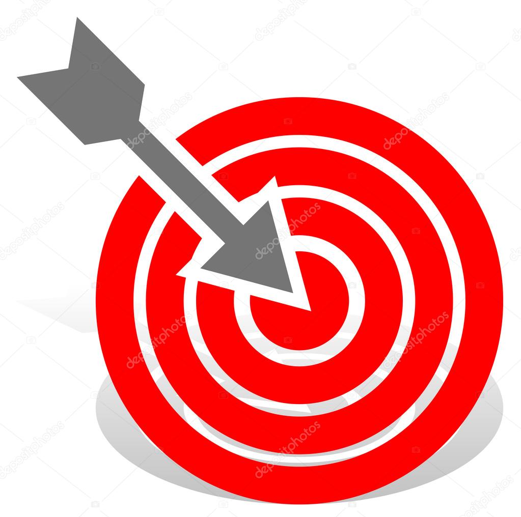 Arrow in red target icon