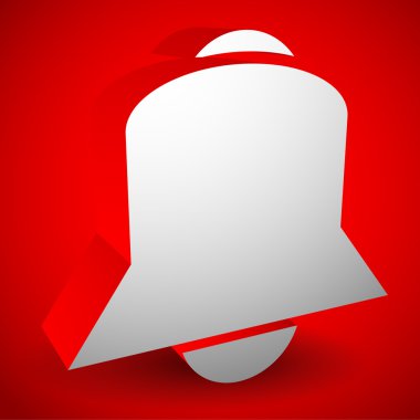 3D zil çalar simgesini