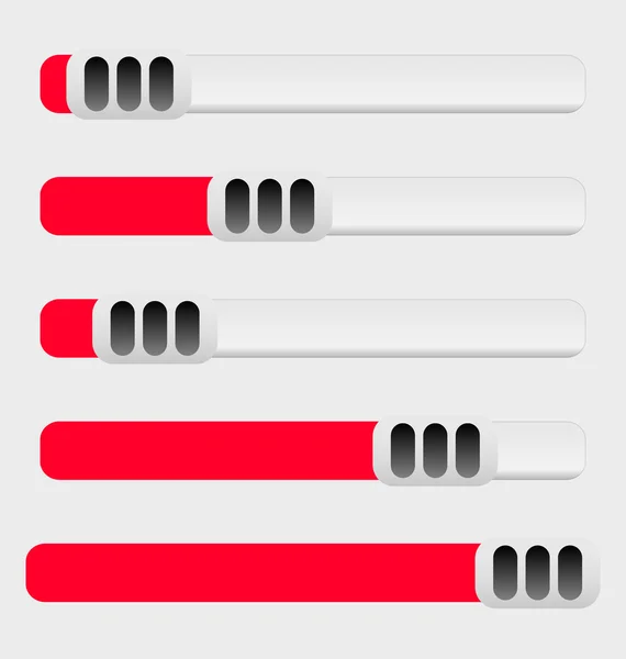 Horizontal sliders, adjusters set — Stock Vector