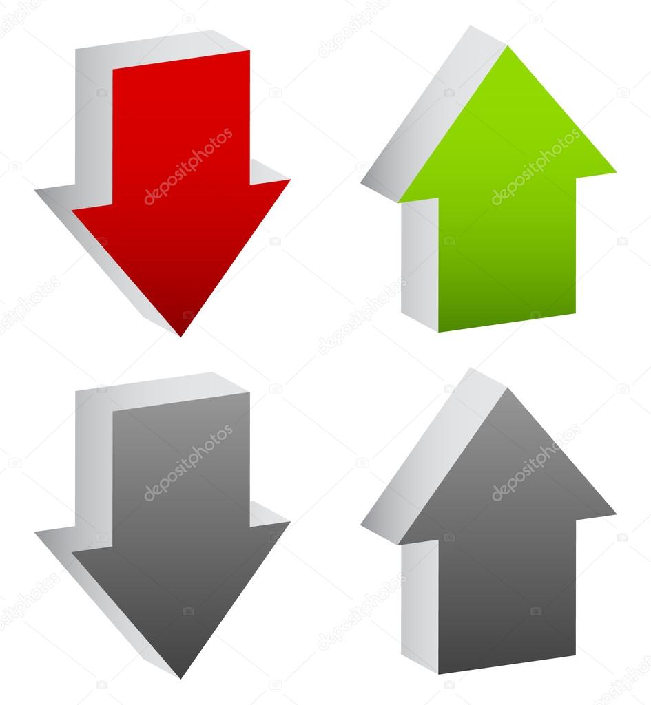 Up and down color arrows