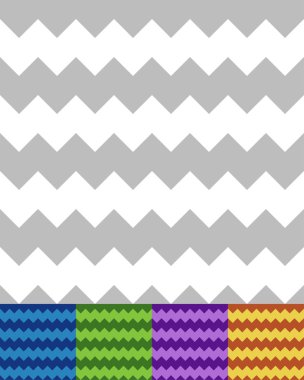 Zikzak çizgiler ile geometrik desenler