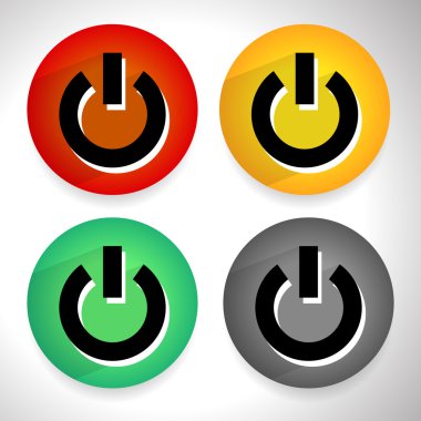 renk Güç düğmeleri