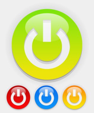 renk Güç düğmeleri