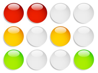 trafik ışıkları Icons set