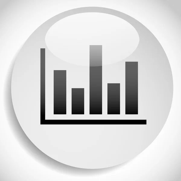 Gráfico de barras, ícone de gráfico de barras . — Vetor de Stock