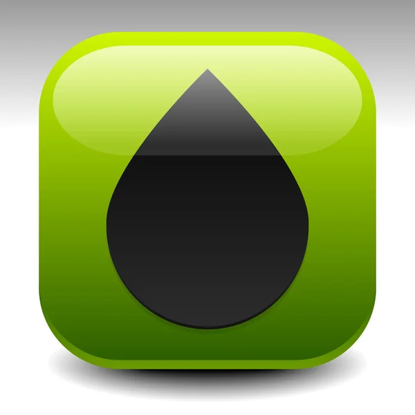 Green Oil drip icon. — Stock Vector
