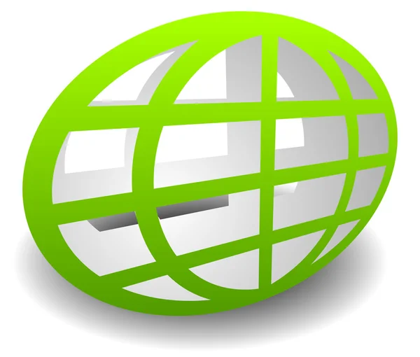 Электронный земной шар, символ Земли — стоковый вектор