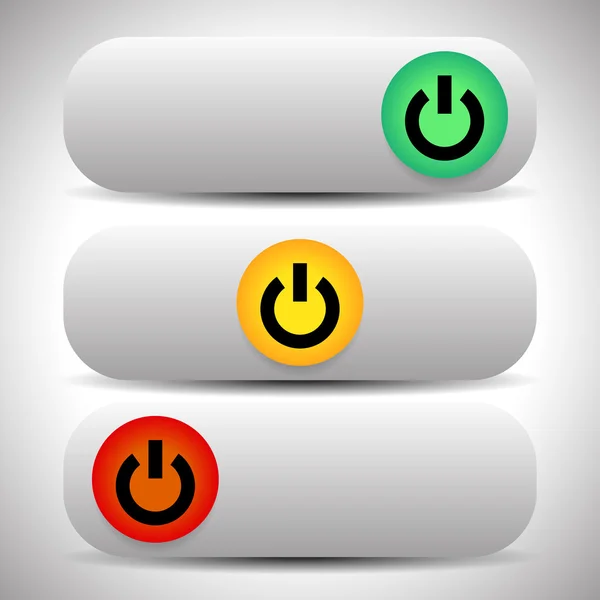 Χρώμα power κουμπιά — Διανυσματικό Αρχείο