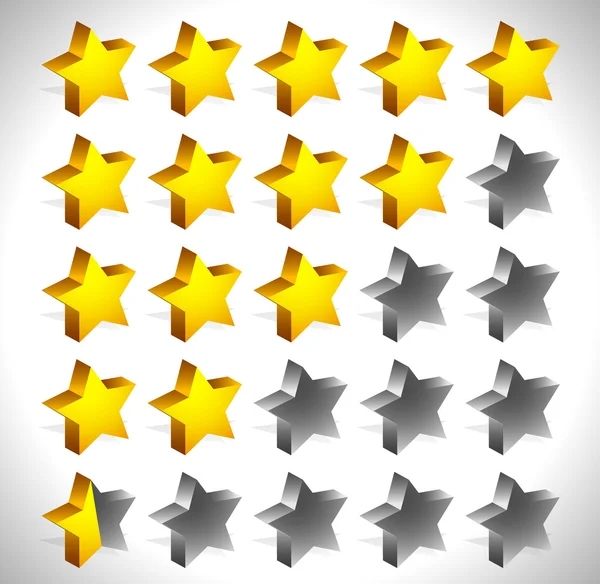 Prvky hodnocení hvězdičkami — Stockový vektor