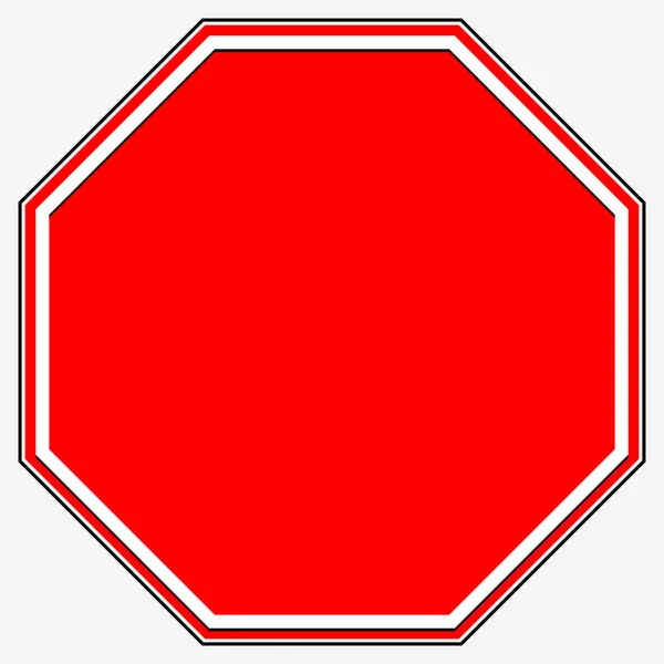 Blank stop sign. — Stock Vector