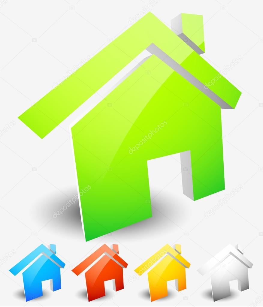House icons. Home, house, residential building, homepage icons. Vector graphics.