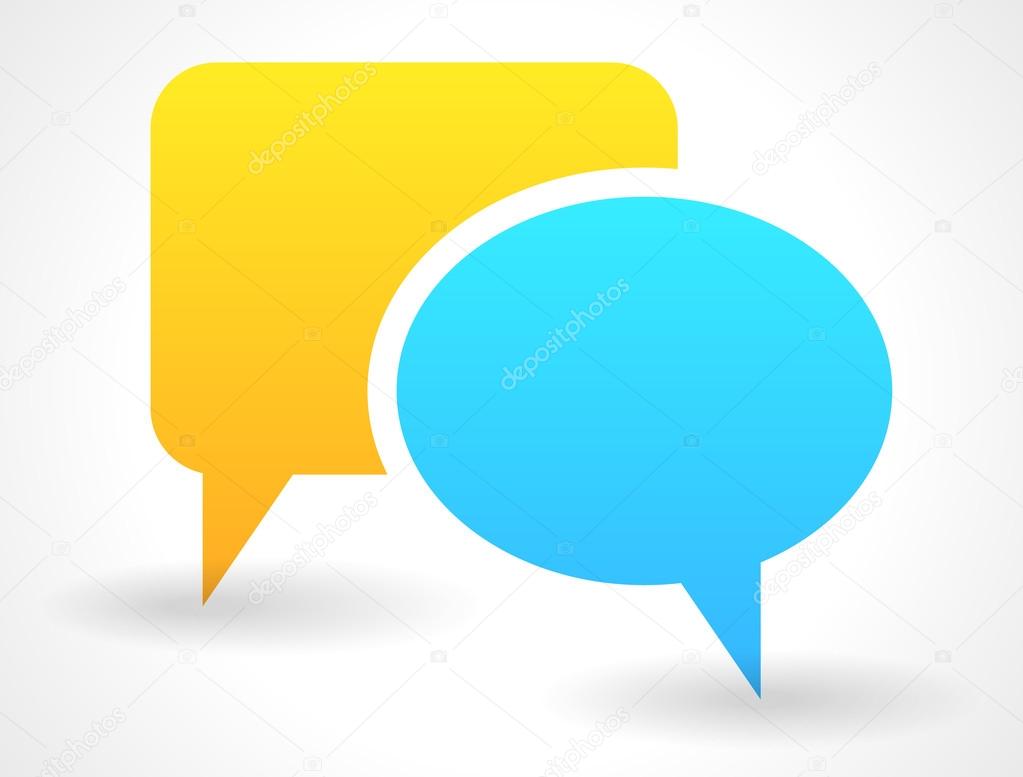Icon with two speech bubbles.