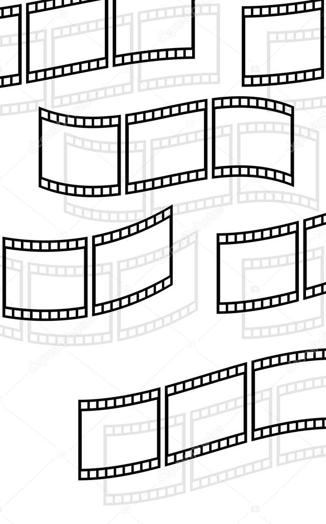 Filmstrips, film tapes icons