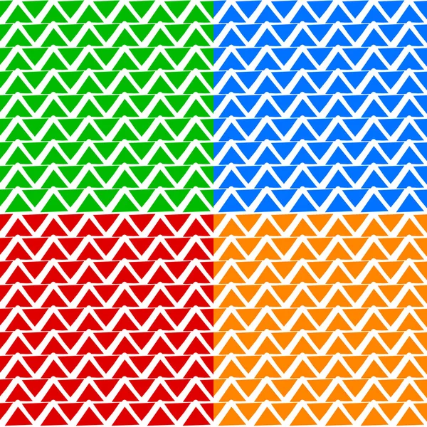 Zigzag lines pattern set — Stock Vector