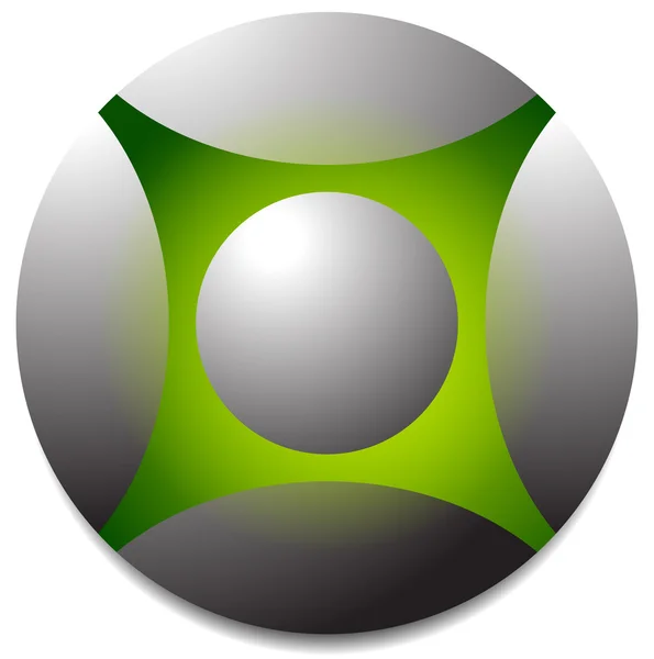 Zielony przycisk kształt x — Wektor stockowy