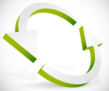 geri dönüşüm kavramı için dairesel oklar