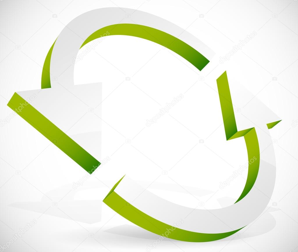 Circular arrows for recycling concept