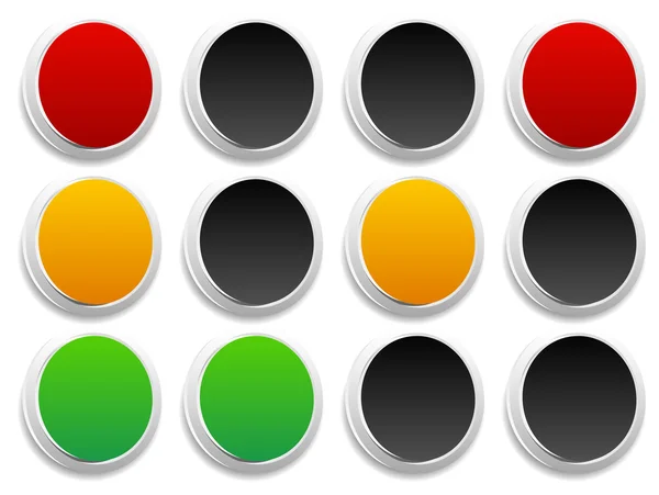 Traffic light, semaphore set — Stock Vector