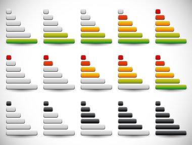 level or progress indicators set